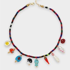 Maison Irem Woven Charm Necklace